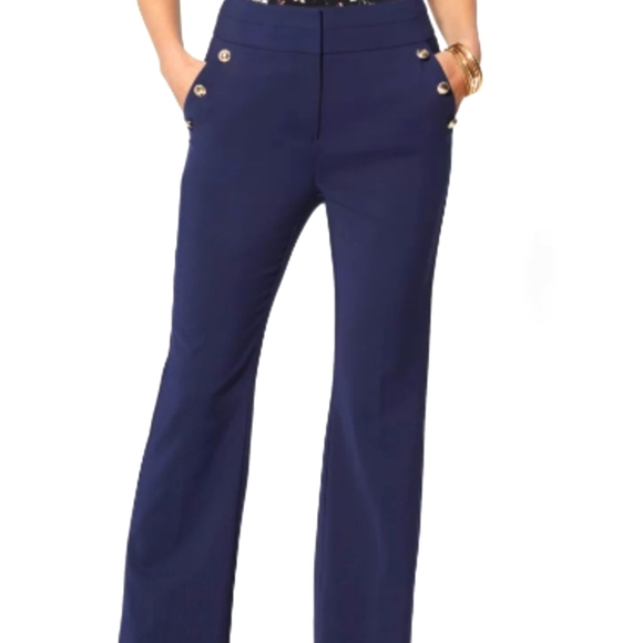 New York and Company Blue Barely Bootcut High-Rise Pant, Women's Size 4 Tall - Picture 3 of 8